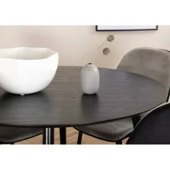 Dipp Rundt Spisebordssæt - Sort og Lysegrå