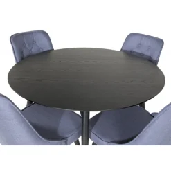 Dipp Rundt Spisebordssæt - Sort og Blå