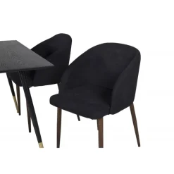 Dipp Rundt Spisebordssæt - Sort og Natur