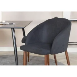 Dipp Rundt Spisebordssæt - Sort og Natur