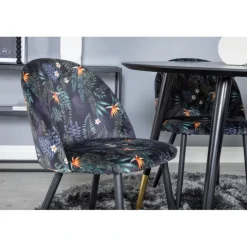 Dipp Rundt Spisebordssæt - Sort og Messing