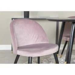 Dipp Rundt Spisebordssæt - Sort, Messing Grå