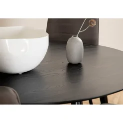 Dipp Rundt Spisebordssæt - Sort og Grå