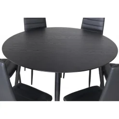 Dipp Rundt Spisebordssæt - Sort