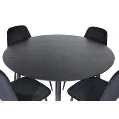 Dipp Rundt Spisebordssæt - Sort