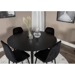 Dipp Rundt Spisebordssæt - Sort
