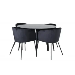 Dipp Rundt Spisebordssæt - Sort