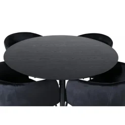 Dipp Rundt Spisebordssæt - Sort