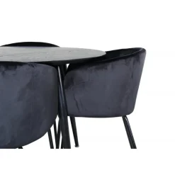 Dipp Rundt Spisebordssæt - Sort