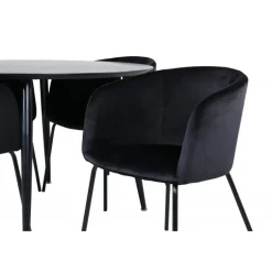 Dipp Rundt Spisebordssæt - Sort