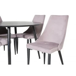 Dipp Rundt Spisebordssæt - Sort og Pink