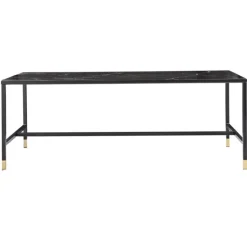 Dipp Sofabord 130 x 60 cm - Sort og Messing