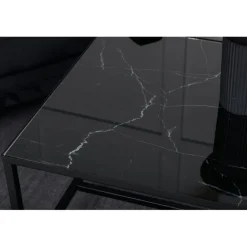 Dipp Sofabord 130 x 60 cm - Sort og Messing