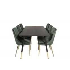 Dipp Spisebordssæt - Sort, Messing og Grøn