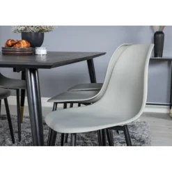 Dipp Spisebordssæt - Sort, Messing Grå