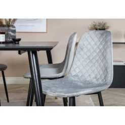 Dipp Spisebordssæt - Sort, Messing Grå