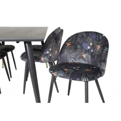 Dipp Spisebordssæt - Sort, Messing Grå