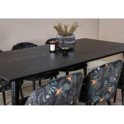 Dipp Spisebordssæt - Sort, Messing Grå