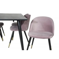Dipp Spisebordssæt - Sort og Pink