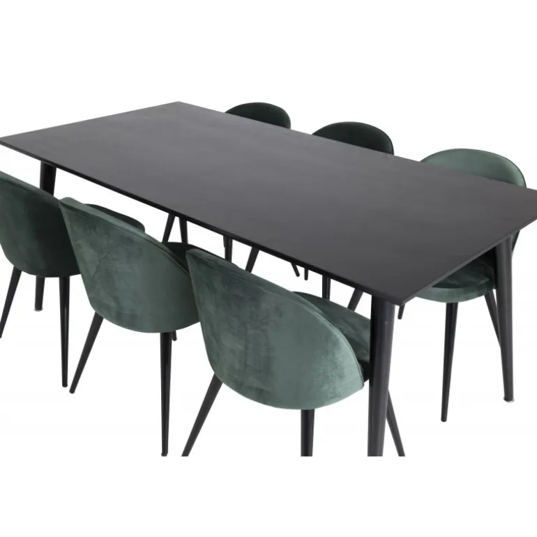 Dipp Spisebordssæt - Sort og Grøn