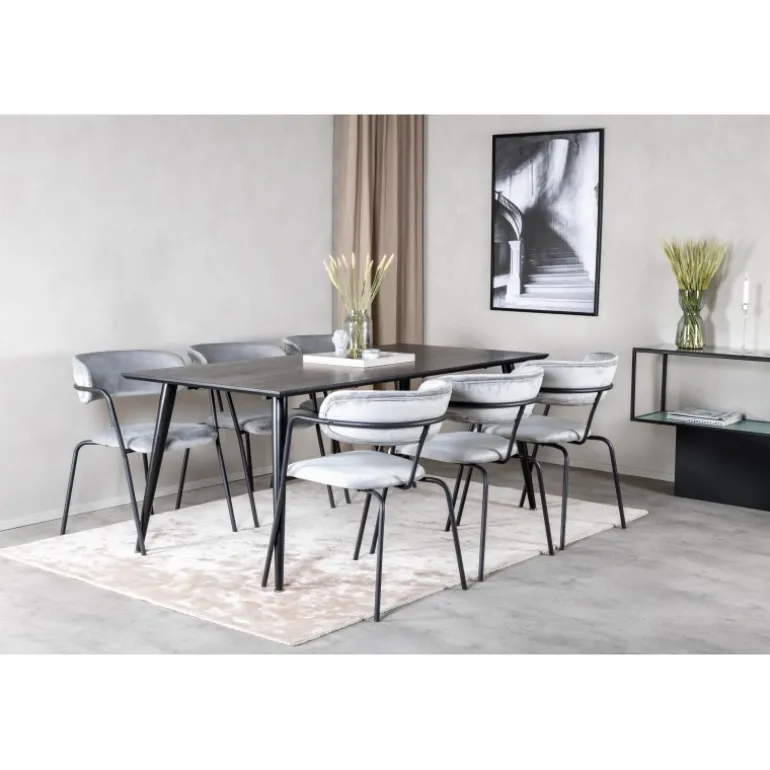 Dipp Spisebordssæt - Sort og Grå