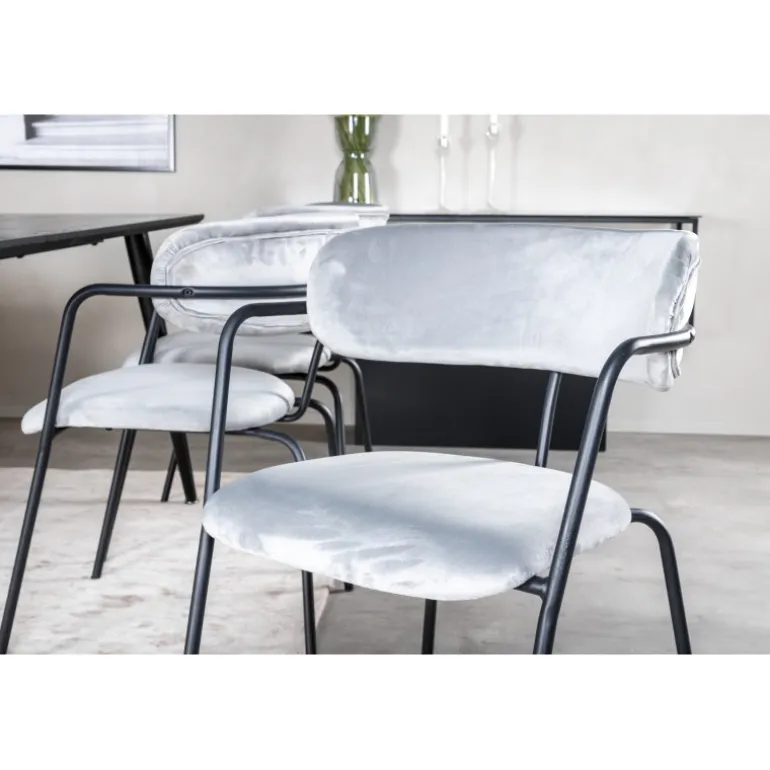 Dipp Spisebordssæt - Sort og Grå