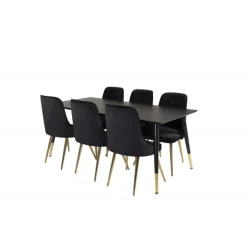 Dipp Spisebordssæt - Sort og Messing