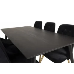 Dipp Spisebordssæt - Sort og Messing