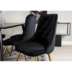 Dipp Spisebordssæt - Sort og Messing