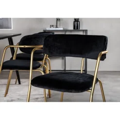 Dipp Spisebordsæt - Sort og Messing