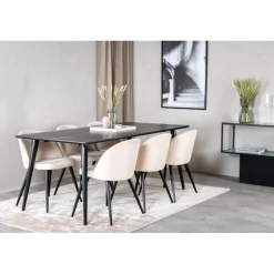 Dipp Spisestue Sæt - Beige og Sort