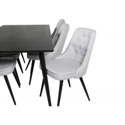 Dipp Spisestuesæt - Sort og Lysegrå