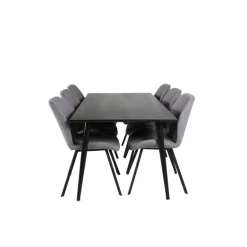 Dipp t Spisebordssæt - Sort og Grå