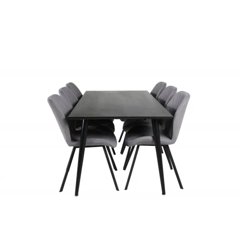 Dipp t Spisebordssæt - Sort og Grå