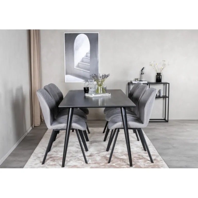 Dipp t Spisebordssæt - Sort og Grå