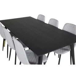 Dipp t Spisebordssæt - Sort, Messing Grå