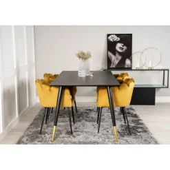 Dipp t Spisebordssæt - Sort og Messing