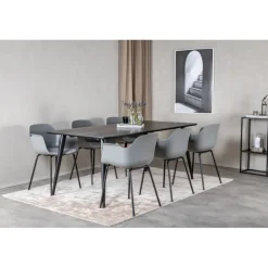 Dipp t Spisebordssæt - Sort og Grå