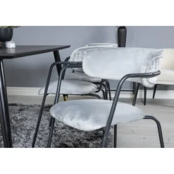 Dipp t Spisebordssæt - Sort, Messing Grå