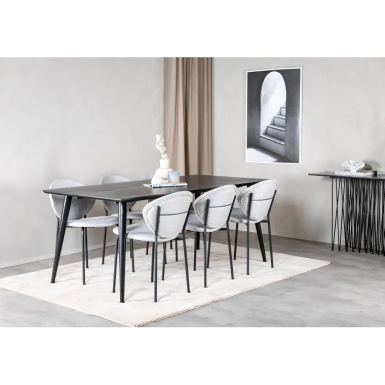 Dipp t Spisebordssæt - Sort og Grå