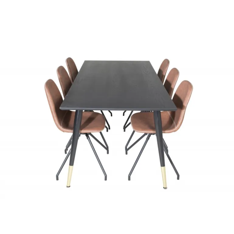 Dipp t Spisebordssæt - Sort og Brun