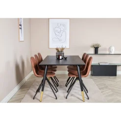 Dipp t Spisebordssæt - Sort og Brun