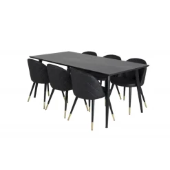 Dipp t Spisebordssæt - Sort og Messing