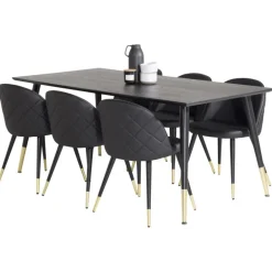 Dipp t Spisebordssæt - Sort og Messing