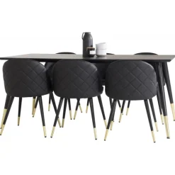 Dipp t Spisebordssæt - Sort og Messing