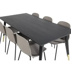 Dipp t Spisebordssæt - Sort, Messing og Grøn