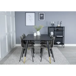 Dipp t Spisebordssæt - Sort, Messing og Grøn