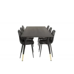 Dipp t Spisebordssæt - Sort og Messing