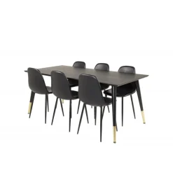 Dipp t Spisebordssæt - Sort og Messing