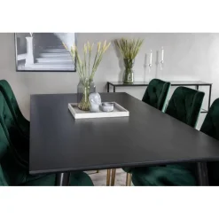 Dipp t Spisebordssæt - Sort, Messing og Grøn